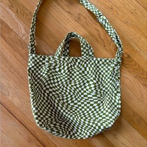 BAGGU Duck Bag Green Trippy Checkers